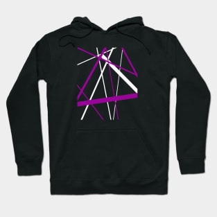 Criss Cross Purple and White Lines Hoodie